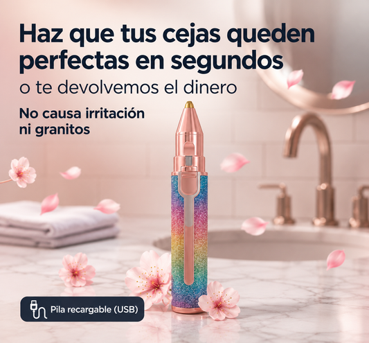 Depiladora facial 2 en 1 | Efecto purpurina
